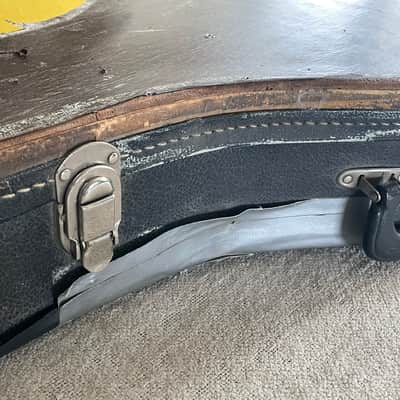 Vintage 1960’s-1970’s Gibson Hardshell EB Bass Case Made in USA Yellow Gold Interior - TLC image 10