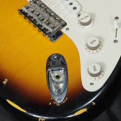 FENDER CUSTOM SHOP 1956 Stratocaster Aged Mod 2-Tone Sunburst [R19519] (07/13) image 5