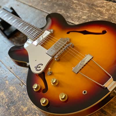 Epiphone Scarce Left Handed 1999 Casino Electric Guitar Antique Sunburst Finish Peerless Factory Korea w/ OHSC & Docs LEFTY! image 13