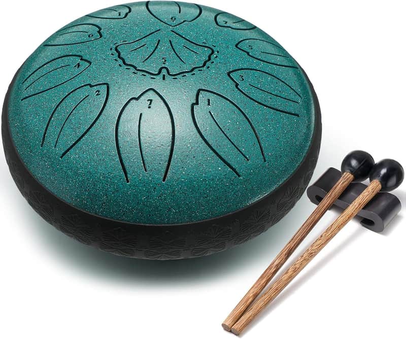6-Inch Steel Tongue Drum – 11-Note Percussion Instrument, Rain Drum Style, Melodic & Relaxing Sound image 1