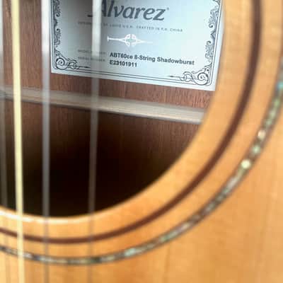 Alvarez ABT60CE8 Artist Baritone 8-String Acoustic Electric Guitar Shadowburst image 7