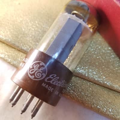 G.E 0% perfect Tight Matched Pair (2) JAN-CG-6V6GTY tNOS AT1000 TESTED Vacuum Tubes military brown base Premium Beam Power 1947-1969 image 2