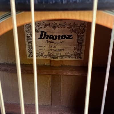 1993-94 Ibanez Performance Series PF-40 Acoustic Guitar image 4