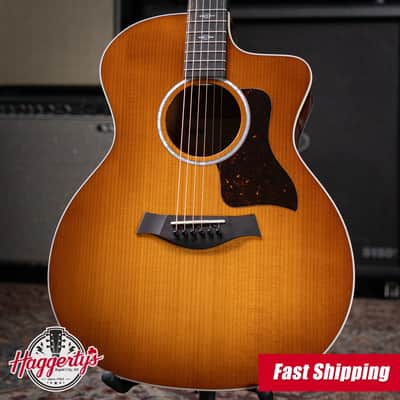 Taylor 214ce-K DLX Special Edition Grand Auditorium Acoustic/Electric Guitar - Honeyburst with Hardshell Case image 1