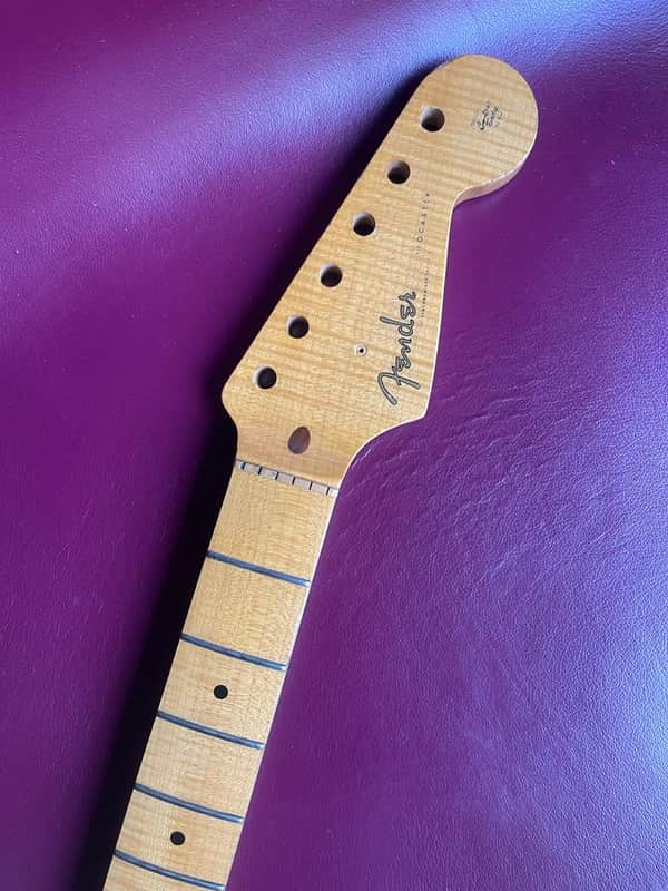Monster Relic Strat Flamed Maple Neck Light Relic Aged Radius 7.25 image 1