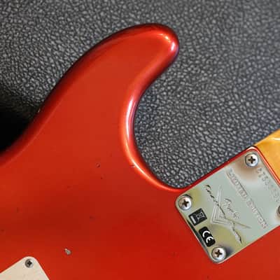Minty! 2018 Fender Custom Shop Limited Edition Big Head Stratocaster Electric Guitar Aged Candy Apple Red + COA OHSC image 15