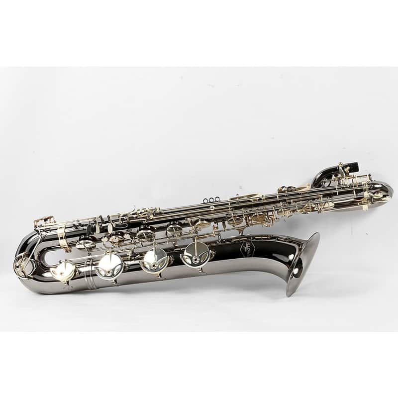 Allora ABS-550 Paris Series Baritone Saxophone Regular Black Nickel Body Silver Keys image 1
