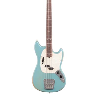Fender JMJ Road Worn Mustang Bass Daphne Blue with Gig Bag image 2