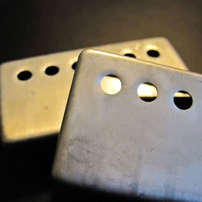 Doyle Coils Aged Nickel Silver PAF Humbucker Covers Set of 2 ~  Vintage Relic'd REAL Nickel Silver image 7