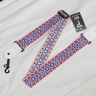 PERRI's Hootenanny Red White and Blue Nylon Guitar STRAP - new - 2" wide image 1