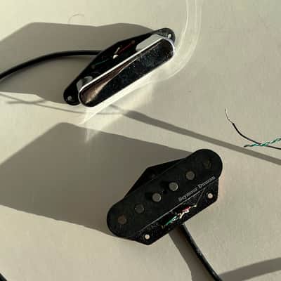 Seymour Duncan STK-T1n / STK-T3b Vintage Stack Tele Pickup Set 2010s - Black/Chrome image 2