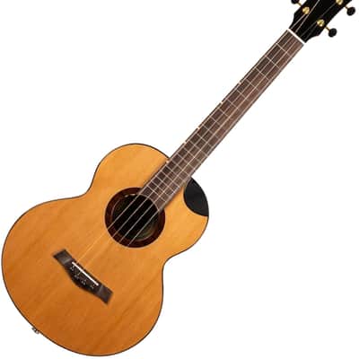 Flight Lily EQ-A Princess Series Solid Cedar Top Mahogany Neck Steel 4-String Acoustic Baritone Ukulele w/Padded Gig Bag & Pickup image 4