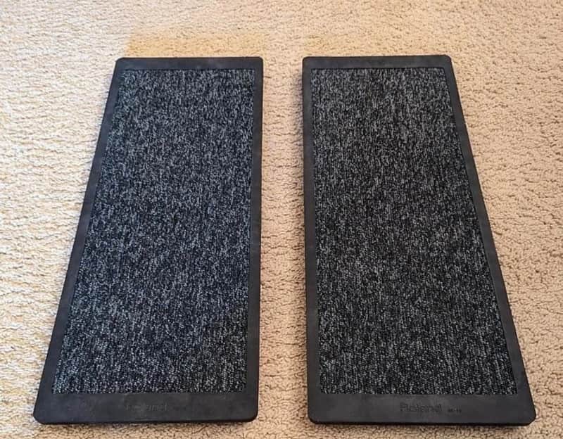 2 pieces Roland NE-10 Noise Eliminator Drum Pedal Sound Isolation Board 2010s - Black image 1