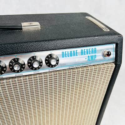 Fender Deluxe Reverb Silver Panel 1x12" Combo Amplifier 1976 - Black image 5