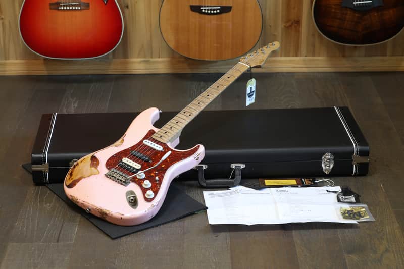 2026 LsL Instruments Saticoy Electric Guitar Metallic Pink on Sunburst Relic + OHSC image 1