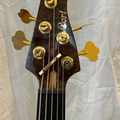 Cort Rithimic V NAT Walnut Burl Top 5-String Bass - w/Sadowsky Preamp image 3