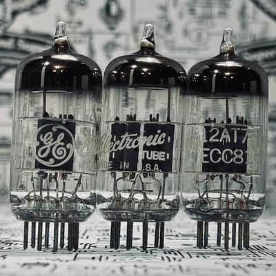 GE 12AT7 / ECC81 Set PreampTubes 1970s - Tested image 2