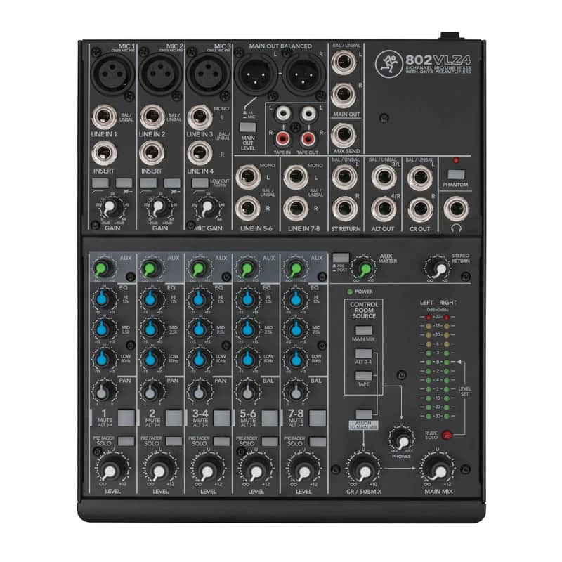 Mackie 802VLZ4 8-Channel Ultra-Compact Live Performance Studio Mixer image 1