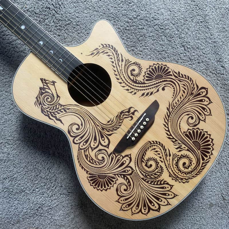 Luna 40 Inch Acoustic Guitar, Spruce Top, Mahogany Body, Pau Ferro Fingerboard image 1
