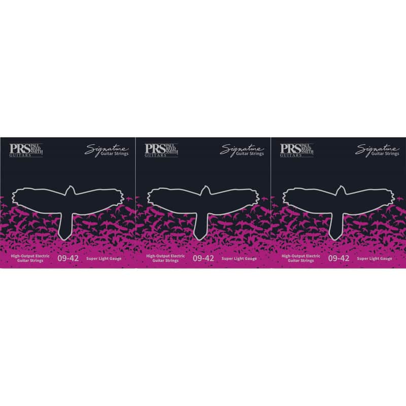 PRS Signature Electric Guitar Strings - .009-.042 Ultra Light 3-pack image 1