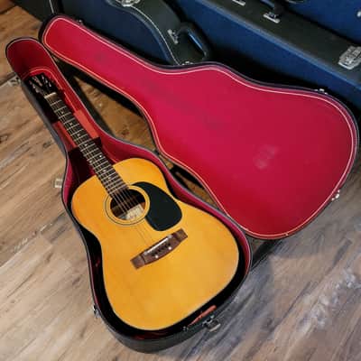 Vintage Cortez 860 Acoustic Guitar Mid 1970's Japan Great Shape W/Case Open Book Headstock image 2