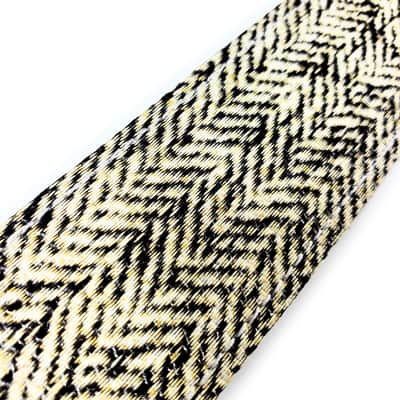 Tweed Leather Ukulele Strap - Black White Tweed Ukulele Strap -Handmade -White Leather Ukulele Strap - Button Ukulele Strap image 2