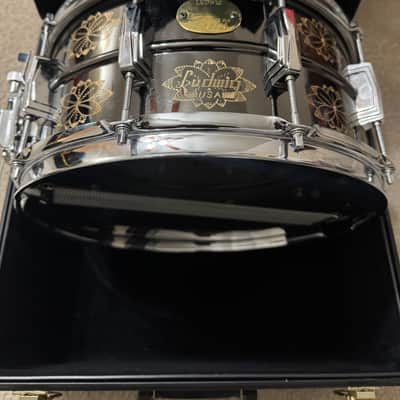 Ludwig Limited Edition Engraved Black Beauty 14x6.5 (1990/1991) W/ Case!!! image 6