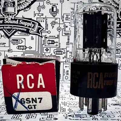 RCA 6SN7GT Black Plates Preamp Driver 1962 - Tested image 1