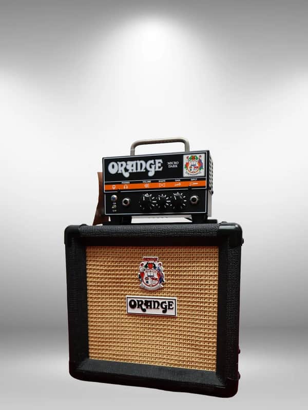 Orange Micro Dark Valve Amp Head & Orange PPC108 Black Amp Cabinet image 1
