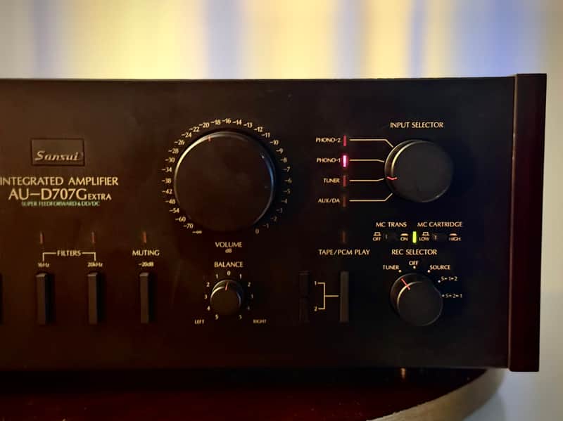 🎶✨ Sansui AU-D707G Extra Integrated Amplifier w/ Wood Cabinet