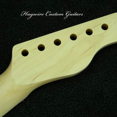 2" XXX WIDE (51mm) Right Hand Reverse Headstock GUITAR NECK-Maple/Ebony 22 Fret Tele Compatible Neck Custom Shaved, Sculpted Perfectly New Satin Nitro Finish with Frets Leveled, Crowned and Polished Includes Custom Nut Perfectly Cut for Low Action! image 3