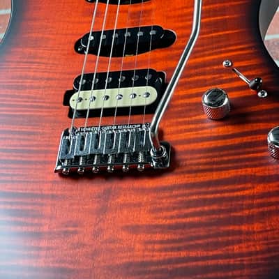 Schecter Sunset Custom-II HSS Electric Guitar - Tiger Eye Satin image 9