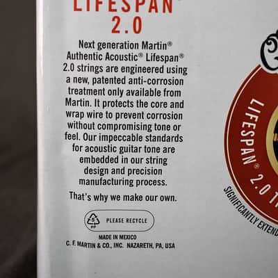 Martin MA540T Lifespan 2.0 Treated Phosphor Bronze Strings Bulk Box - Light (.12 - .54) 25-Pack image 4