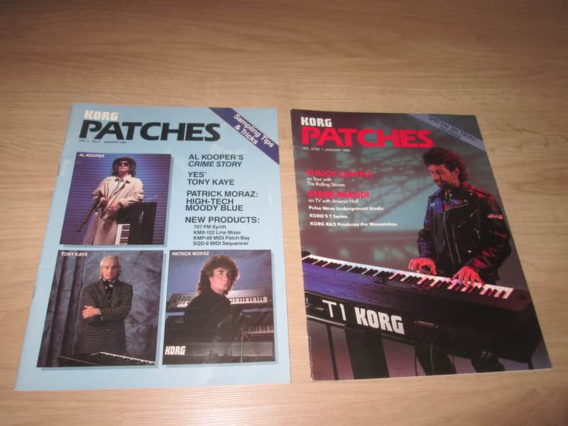 Korg Patches Magazine's - 1988 (Vol.4 nr.2) and 1990 (Vol.6 nr.1) - Original Vintage Synthesizer Brochure/Catalog image 1