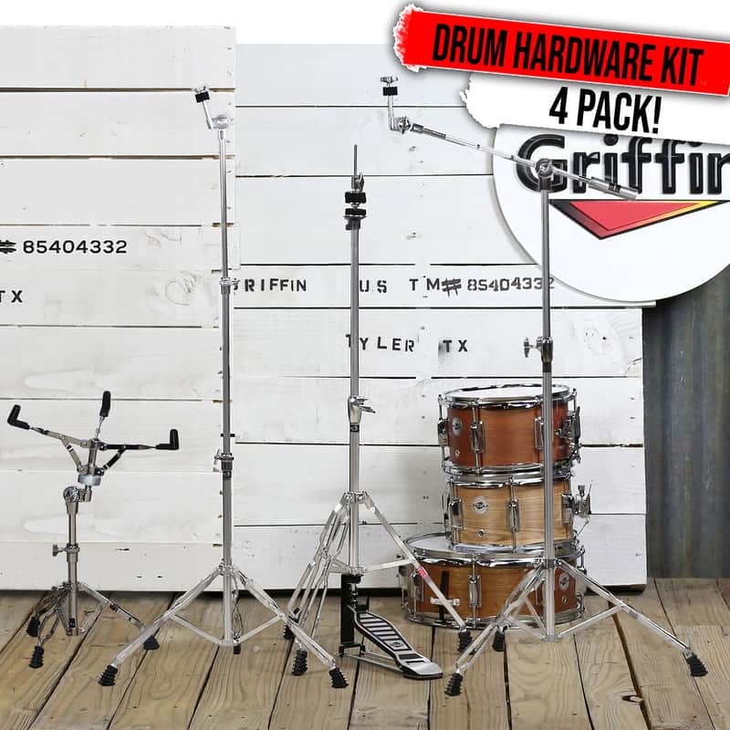 GRIFFIN Cymbal Stand Hardware PACK Hi-Hat Snare Drum Mount Boom Holder Kit Pedal image 1