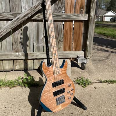 JLC Guitars Anaheim Bass - Natural, Aquamarine Metallic image 2