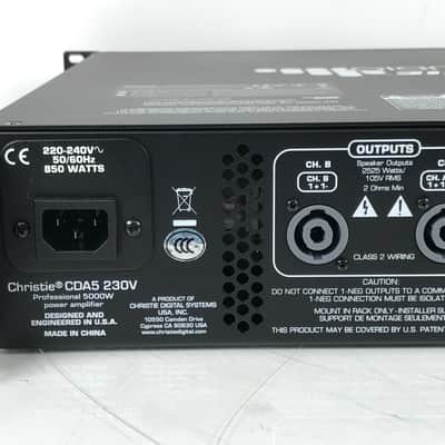 *Brand New* Christie Vive Audio CDA5 (230V) Professional 5000W Power Amplifier image 9