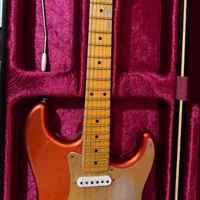 Fender Fender Custom Shop 55 Dual-Mag Stratocaster Journeyman Relic Maple Fingerboard Limited-Edition Electric Guitar Super Faded Aged Candy Apple Red 2019 - Super faded aged candy apple red image 2