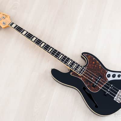 2012 Fender Jazz Bass JB/HO Semi-Hollow Mahogany Body Black, Blocks & Binding, Japan MIJ image 12
