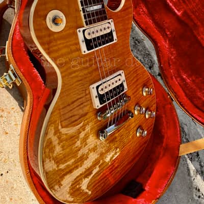 ♚SUBLIME♚2023 GIBSON Les Paul Standard*SLASH ♚ AAA+ MEGA DEEP FLAME  !♚ Appetite Amber ♚ AMAZING image 21