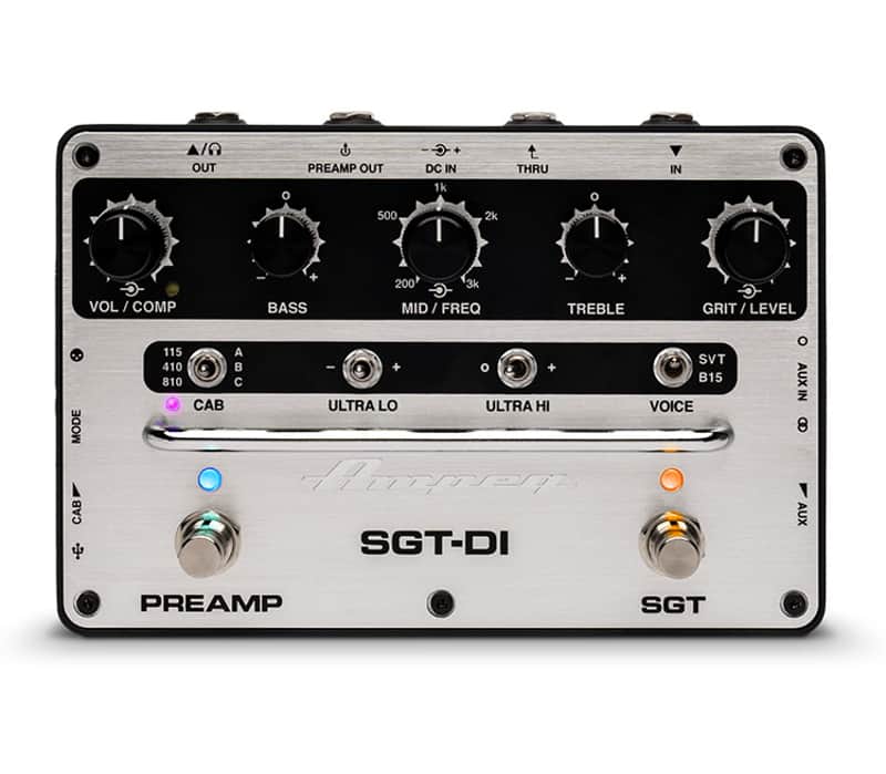 Mint Ampeg SGT-DI Bass Preamp / DI - Silver / Black image 1