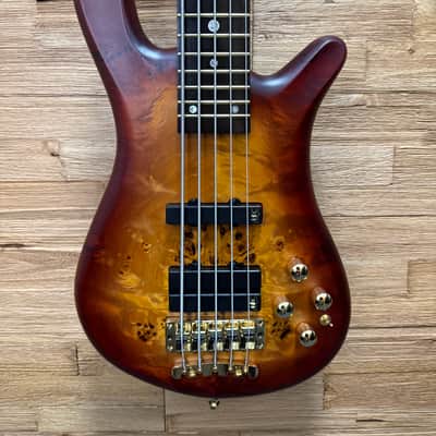Warwick Teambuilt Streamer LX 2025 Limited Edition 5- string bass  - Honey Sunset Burst. 8lbs 3oz w/gig bag + goodies. New! image 5