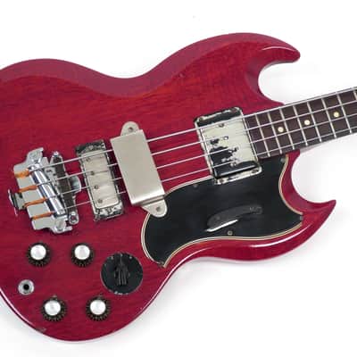 1961 Gibson EB-3 - Cherry Finish - First Year Example - Original Black Pebble Case image 15