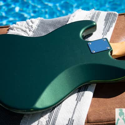 Fender 2023 Collection Made in Japan Traditional '60s Jazz Bass® - Aged Sherwood Green Metallic - Pro Set Up w Perfect Frets/Action/Intonation! image 4