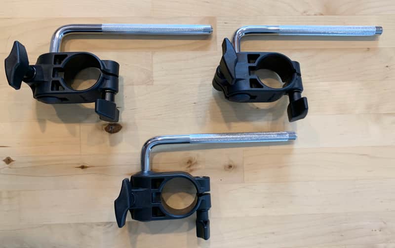 3X NEW Roland MDH-6U V-Drum 1.5 inch Rack Clamps + L Arm - Pad Tom Snare Mount 7U image 1