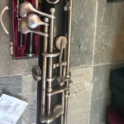 Noblet brand wood Oboe with case and reed. Made In France image 6
