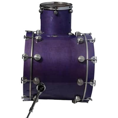 Used Spano Drum Co 3-Piece 12/14/22 Keller Maple Drum Set Transparent Purple with Bags image 6