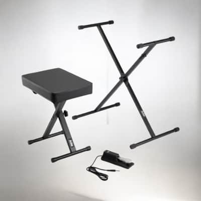 On-Stage KPK6550 Keyboard Stand and Bench Pack with Keyboard Sustain Pedal image 2