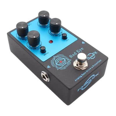 Fanmuzk Red Eye Analog Bass Drive Distortion Effect Pedal with Blend Control image 2