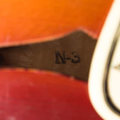 Florentine K-72 Hollow Body Electric Mandolin, made by Kay,  c. 1959, original grey chipboard case. image 14